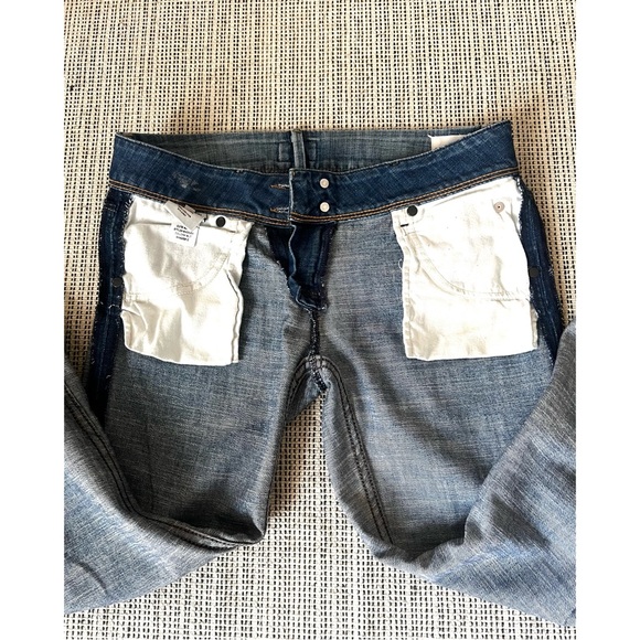 Hudson Low Rise Skinny Jeans Blue Denim Bleached - Picture 7 of 14